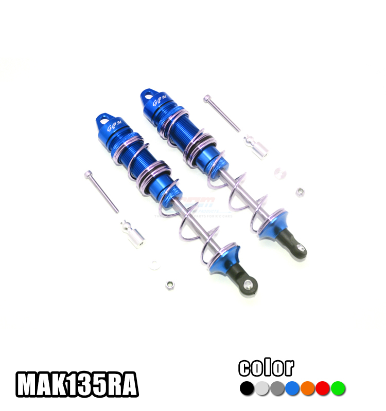 ALLOY REAR DOUBLE SECTION SPRING DAMPERS 135MM SET MAK135RA FOR 1/8 ARRMA KRATON (REAR) OUTCAST (REAR)